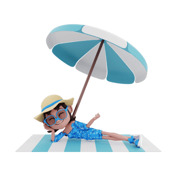 3d summer illustration png