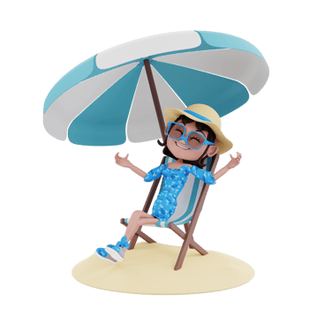 3d summer illustration png