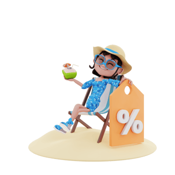 3d summer illustration png