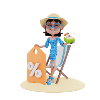 3d summer illustration png