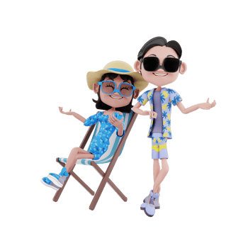 3d summer illustration png