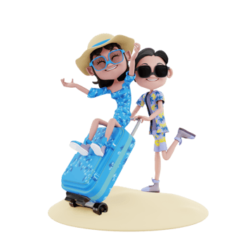 3d summer illustration png