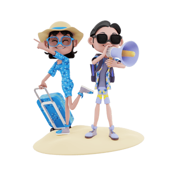 3d summer illustration png