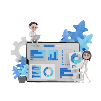3D render teamwork illustration png