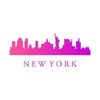 New york skyline illustrated vector