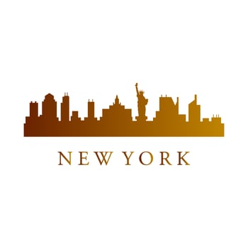 New york skyline illustrated vector