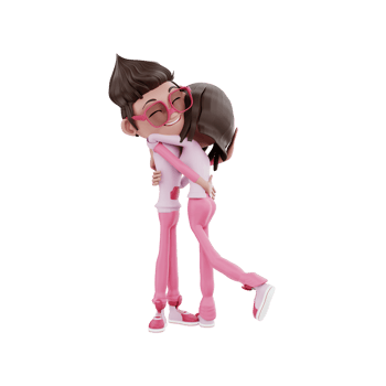 3d render valentine days illustration png