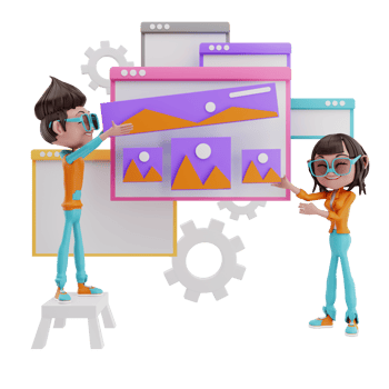3D Illustration of web development png