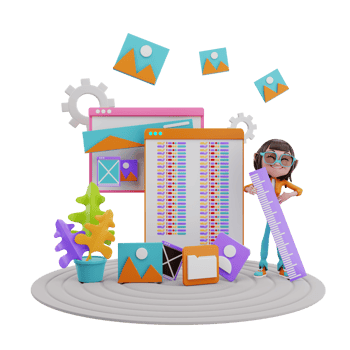 3D Illustration of web development png