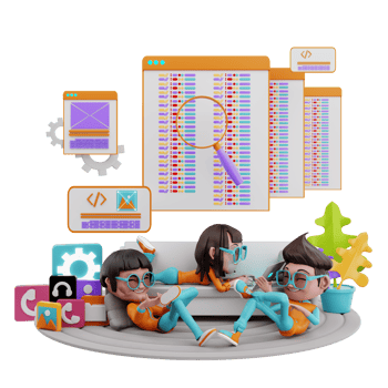 3D Illustration of web development png