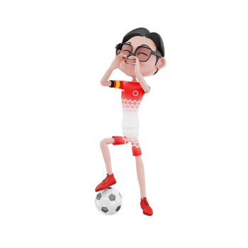 3d football character illustration png