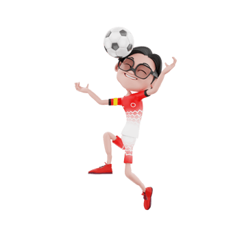 3d football character illustration png