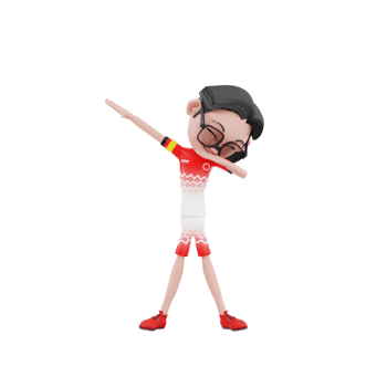 3d football character illustration png