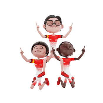 3d football character illustration png