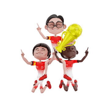 3d football character illustration png