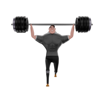 3d  gym athlete illustration png