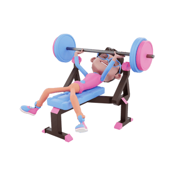 3d  gym character illustration png