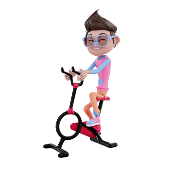 3d  gym character illustration png