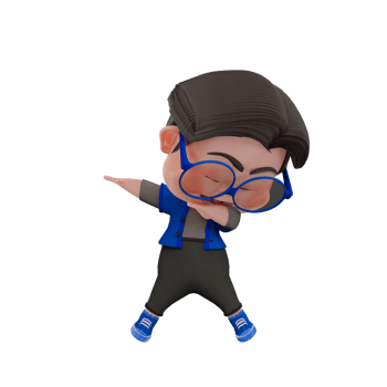 3d  cute business character illustration png
