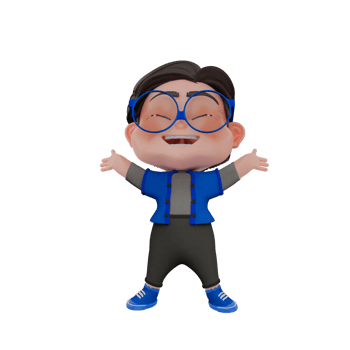 3d  cute business character illustration png