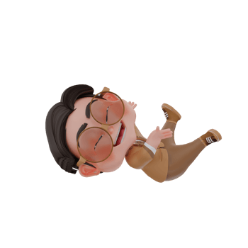 3d  cute business character illustration png