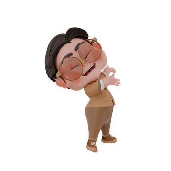 3d  cute business character illustration png