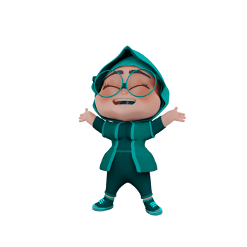 3d  hijab character illustration png