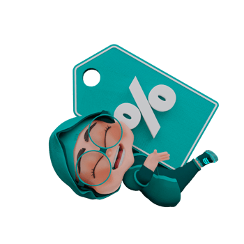 3d  hijab character illustration png