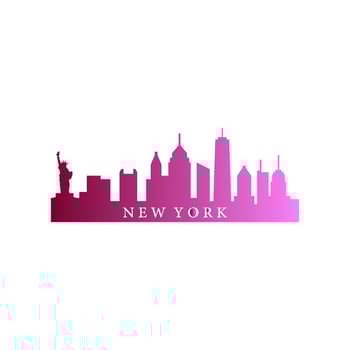 New york skyline illustrated vector