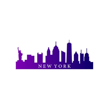 New york skyline illustrated vector
