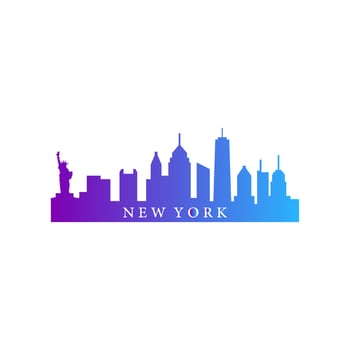 New york skyline illustrated vector