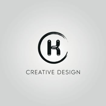 letter K logo design free vector file,