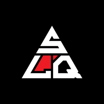 SLQ triangle letter logo design with triangle shape. SLQ triangle logo design monogram. SLQ triangle vector logo template with red color. SLQ triangular logo Simple, Elegant, and Luxurious Logo.