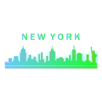 New york skyline illustrated vector