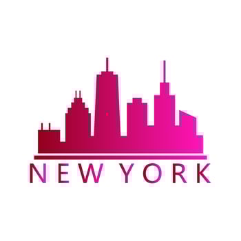 New york skyline illustrated vector