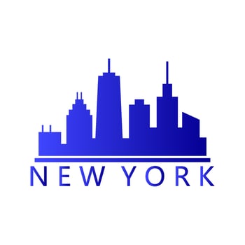 New york skyline illustrated vector