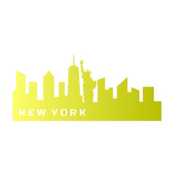 New york skyline illustrated vector