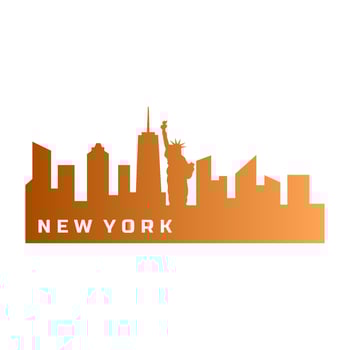 New york skyline illustrated vector