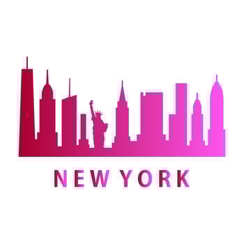 New york skyline illustrated vector