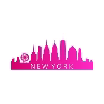 New york skyline illustrated vector