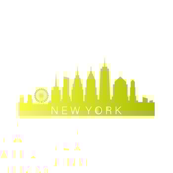 New york skyline illustrated vector