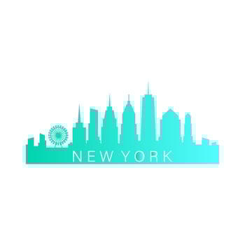 New york skyline illustrated vector