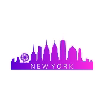 New york skyline illustrated vector