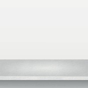 Gray concrete stone table top isolated on white background, promotional web template - Vector