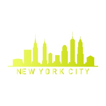 New york skyline illustrated vector