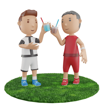 3d boys drinking png