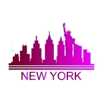New york skyline illustrated vector
