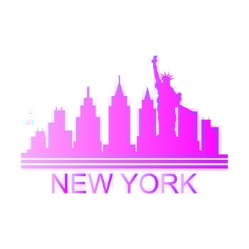 New york skyline illustrated vector