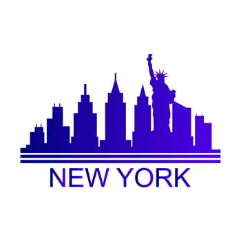 New york skyline illustrated vector