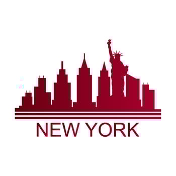 New york skyline illustrated vector